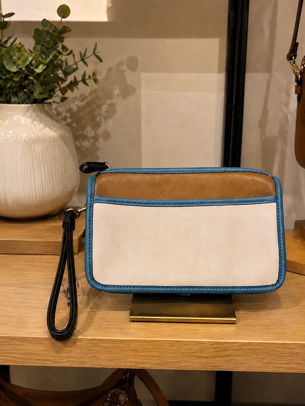 NEW Coach Colorblock Leather Clutch Wristlet